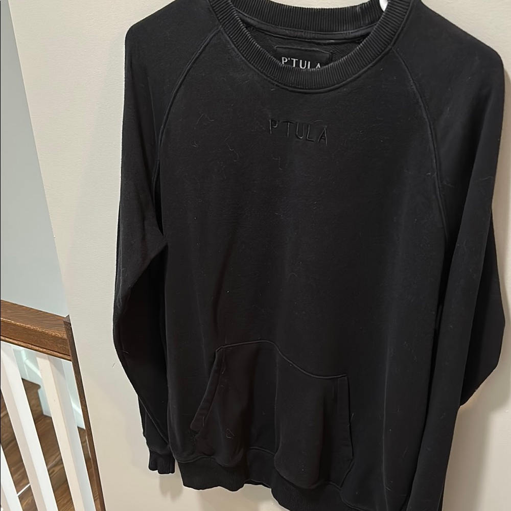 P'tula Black Crewneck Sweatshirt